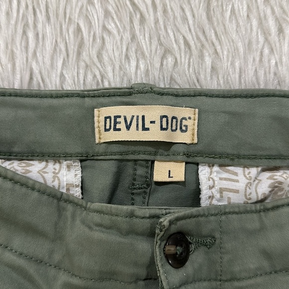 Devil Dog Dungarees Mens Chino Stretch Shorts Sea Spray Size Large - Picture 4 of 7